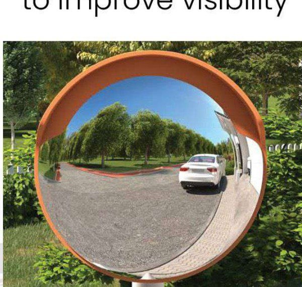 Traffic convex mirror